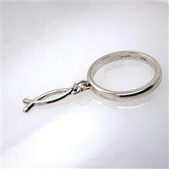 James Avery Fish Charm Sterling Silver Ring